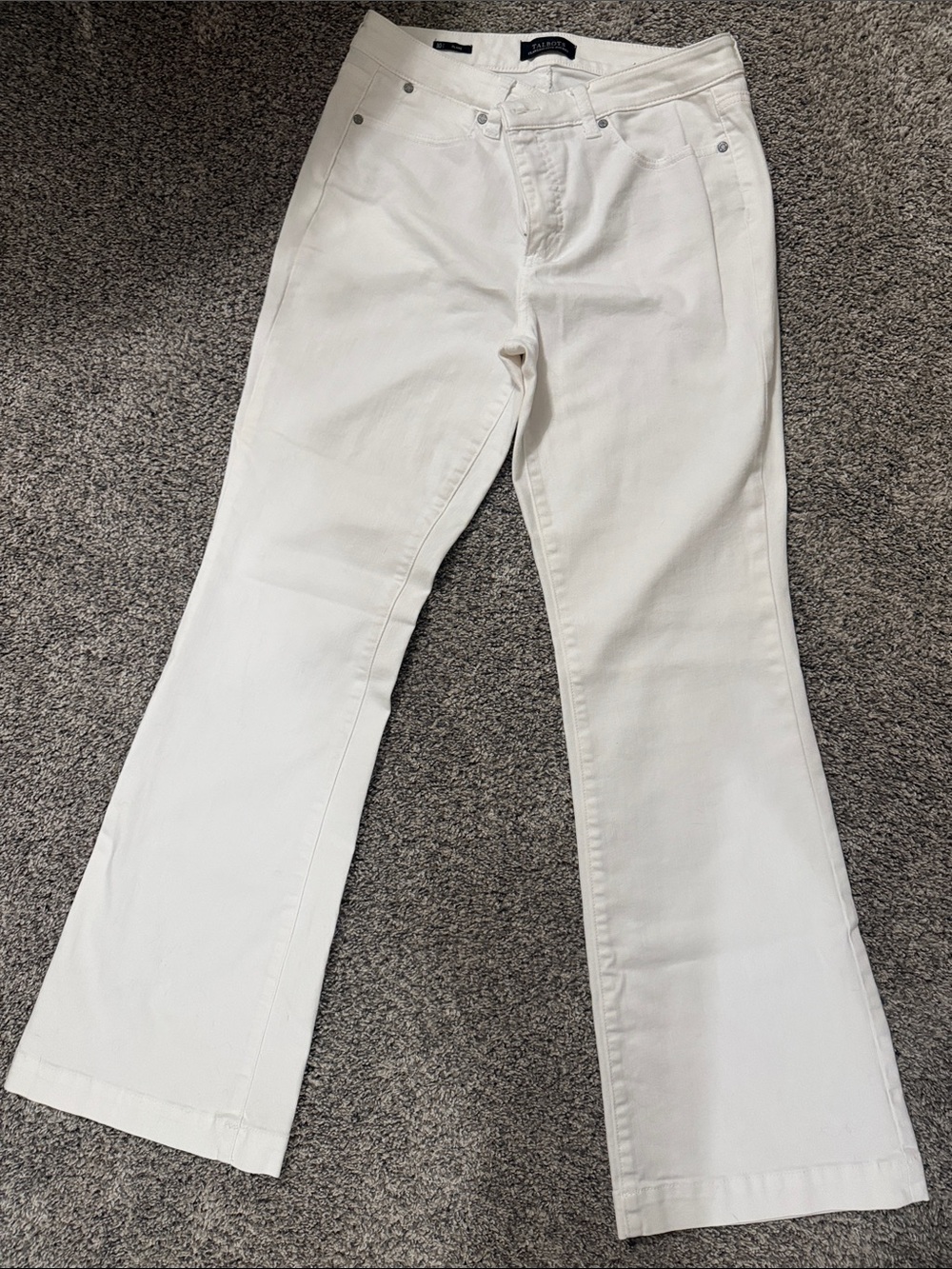 Talbots White Flawless 5 Pocket Flare Jeans